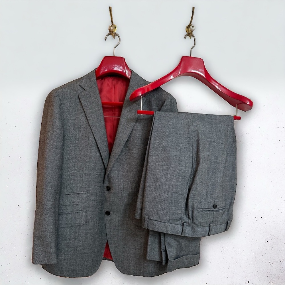 Suit Supply REDA Sienna Gray men’s suit size 46S. - Picture 3 of 16